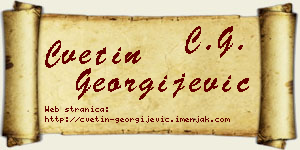 Cvetin Georgijević vizit kartica